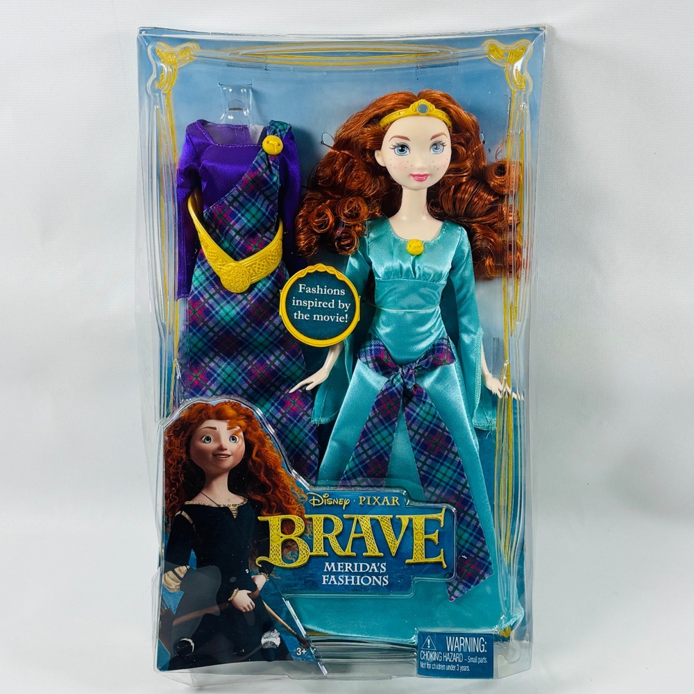 Disney Pixar Brave Merida's Fashions Merida Doll 2 Outfits Mattel 2012